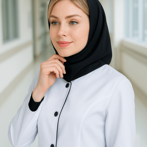 مقنعه فرم (رنگ بندی دارد)