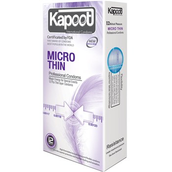 کاندوم کاپوت نازک 58 درصدی نامرئی حساس KAPOOT SENSES 58% invisible