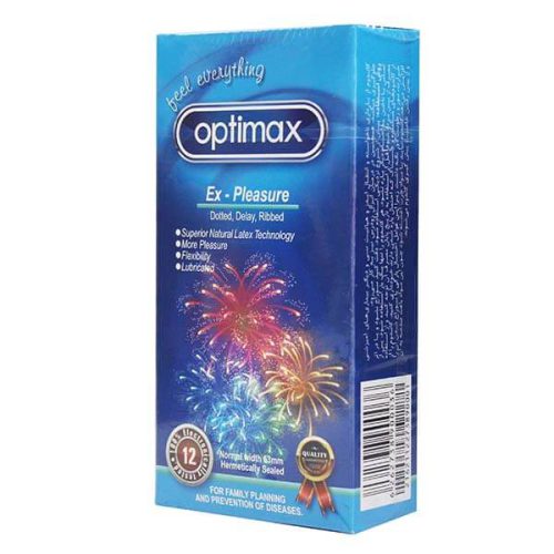کاندوم اپتیمکس کاندوم خار دار+ حلقوی + تاخیری OPTIMAX EX -PLEASURE