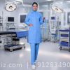 ست اتاق عمل زنانه آبی روشن با طراحی حرفه‌ای مناسب بیمارستان و اتاق عمل