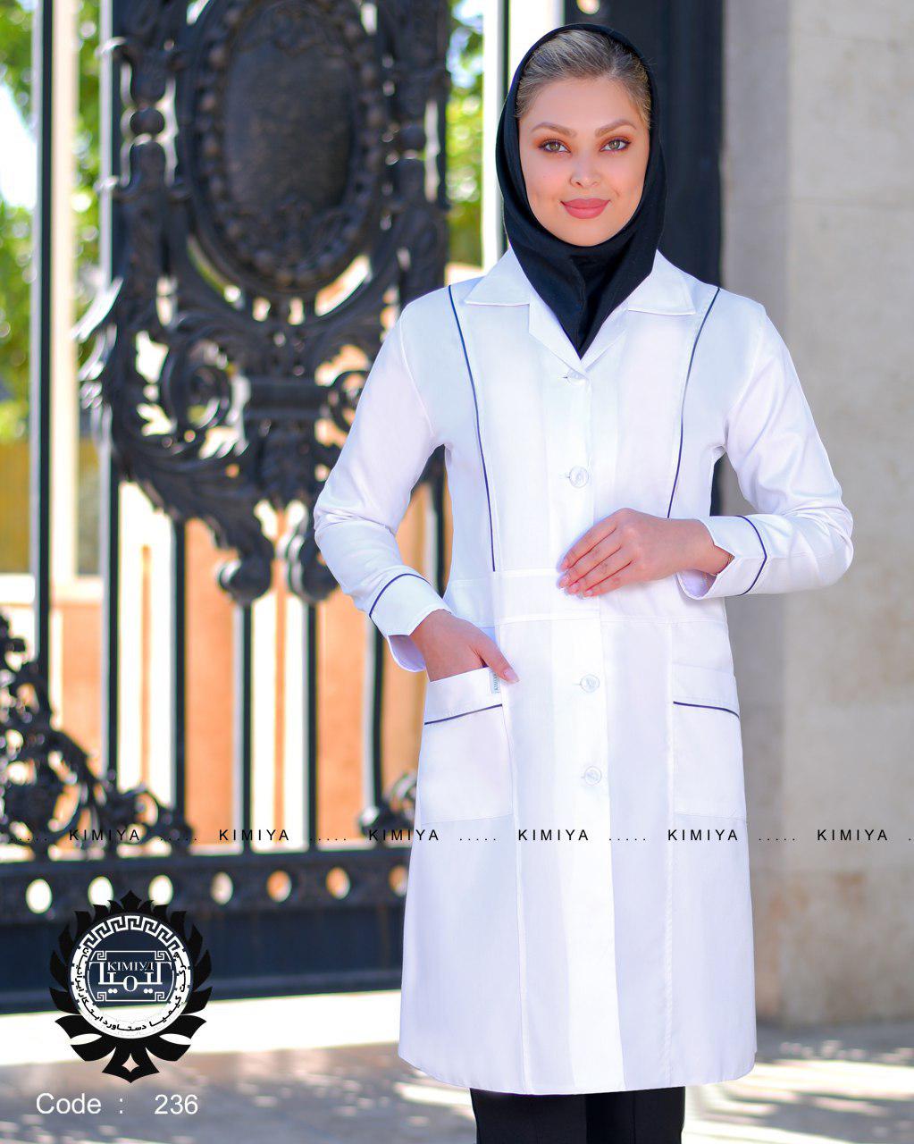 روپوش پزشکی بانوان مدل ارغوان (رنگ بندی) (سایزبندی از 34 تا 48 )