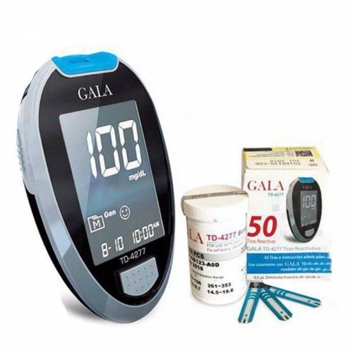 دستگاه تست قند خون گالا + 50عدد نوار + 10 عدد سوزن + سوزن زن GALA