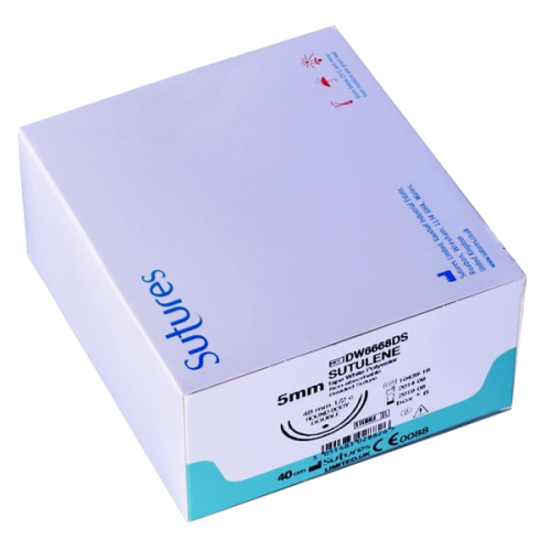 نخ شیرودکا سوچرز مرسلین تیپ ۵ راند بادید sutures SUTULENE DW6668DS 5mm 40cm
