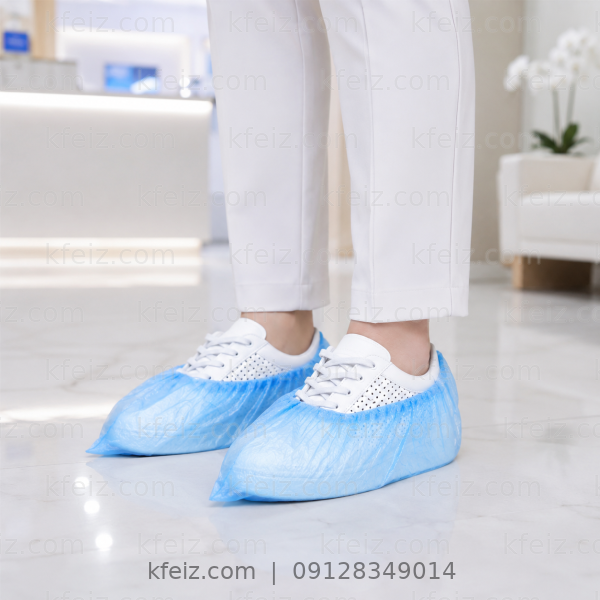 کاور کفش نایلون (3 میکرون) بسته 100 جفتی