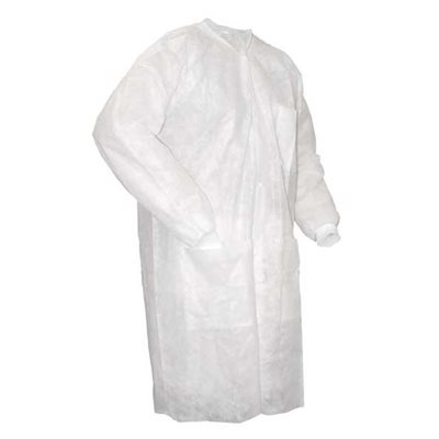 روپوش یکبار مصرف سفید 30 گرم چسبی آستین کش دار (قیمت تک 19000 تومان قیمت عمده 11800 تومان) - کالای پزشکی فیض