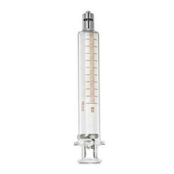 سرنگ لوئرلاک (قفل دار) شیشه ای ۱۰ سی سی آلمانی تمام شیشه ای Glass Syringe, Luer Lock 10ml
