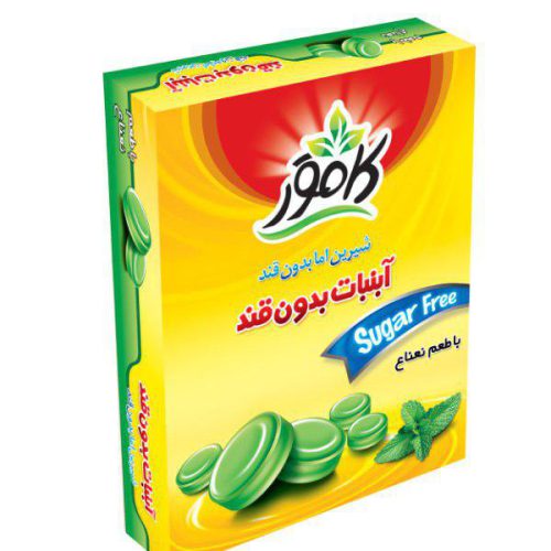 آبنبات بدون قند نعنایی کامور