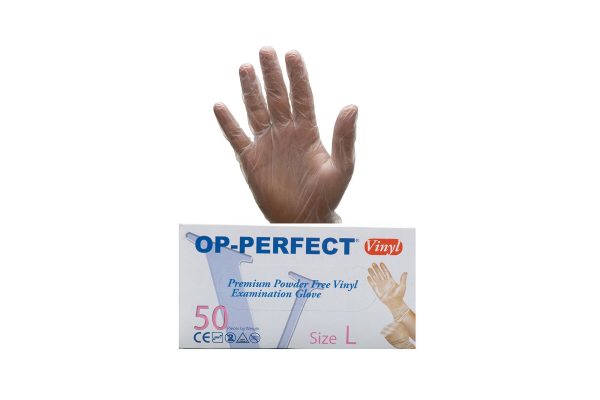 دستکش وینیل اپی پرفکت 50 عددی سایز M  (قیمت تک 000 تومان قیمت عمده 000 تومان)