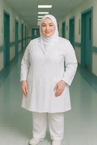 روپوش پزشکی زنانه سایز بزرگ