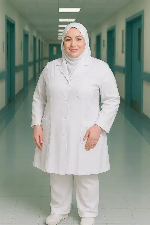روپوش پزشکی زنانه سایز بزرگ