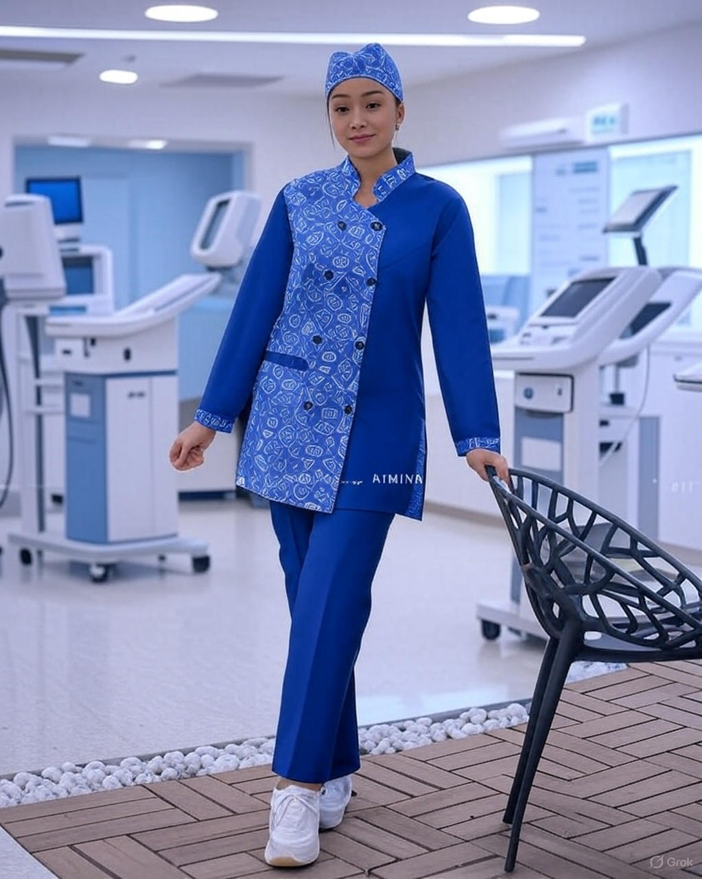 تونیک وکلاه زنانه مدل پانیذ (رنگ بندی دارد)