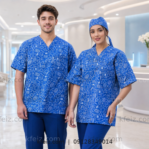 اسکراب پزشکی مدل سلدا همراه کلاه زنانه و مردانه