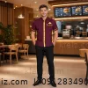 لباس آشپزی مدل شاهین زرشکی با خرجکار زرد لباس آشپزی مدل شاهین زرشکی با خرجکار زرد