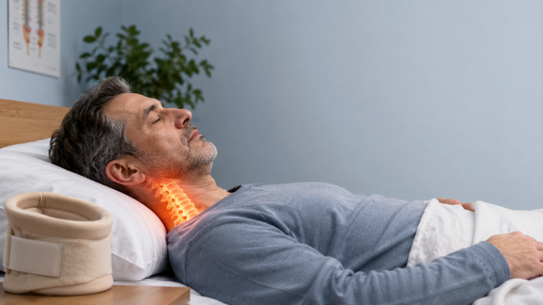استفاده صحیح از گردنبند طبی هنگام خواب و وضعیت مناسب گردن