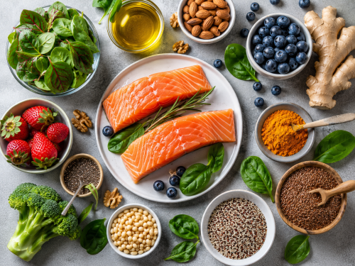 مواد غذایی متنوع در الگوی غذایی مناسب سلامت مفاصل