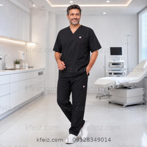 استایل حرفه‌ای اسکراب پزشکی مردانه بارمان