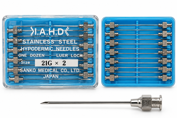 سرسوزن فلزی I.A.H.D سایز 21G طول 2 اینچ از جنس استیل ضدزنگ با اتصال لوئرلاک در بستهبندی پلاستیکی آبی 12 عددی سرسوزن فلزی I.A.H.D سایز 21G طول 2 اینچ از جنس استیل ضدزنگ با اتصال لوئرلاک در بستهبندی پلاستیکی آبی 12 عددی